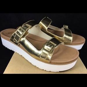 Ugh Gold Ardyne Sandals